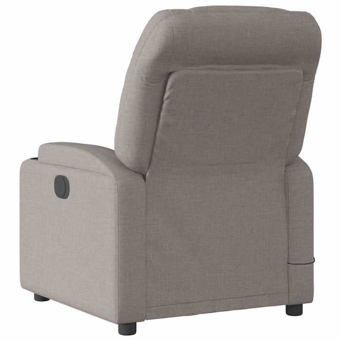 Fotoliu electric de masaj rabatabil, gri taupe, textil - WALTI WALTI