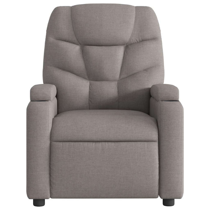 Fotoliu electric de masaj rabatabil, gri taupe, textil - WALTI WALTI