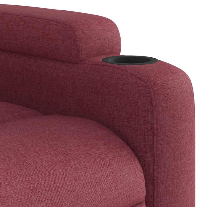 Fotoliu rabatabil cu ridicare, roșu vin, material textil WALTI