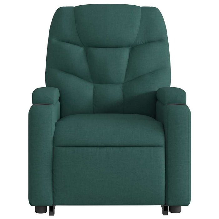 Fotoliu rabatabil ridicare pe verticală, verde închis, textil - WALTI WALTI