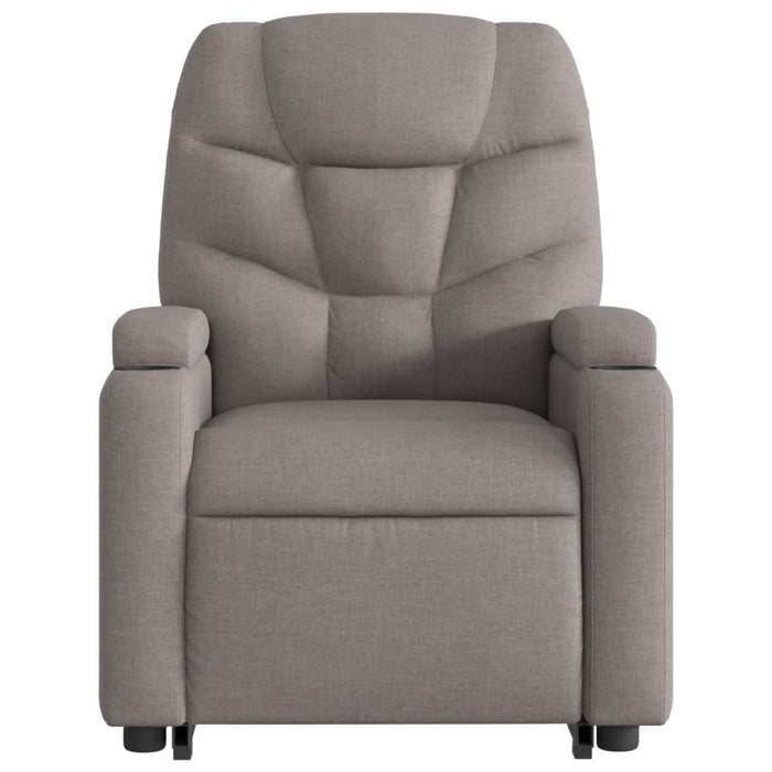 Fotoliu rabatabil cu ridicare pe verticală, gri taupe, textil - WALTI WALTI