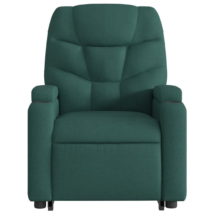 Fotoliu electric rabatabil cu ridicare, verde închis, textil - WALTI WALTI
