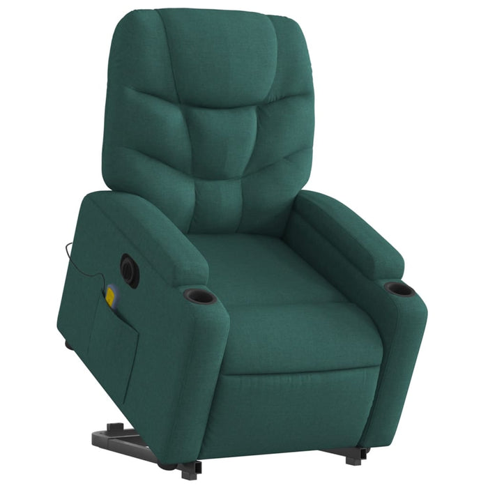 Fotoliu electric masaj rabatabil / ridicare verde închis textil - WALTI WALTI