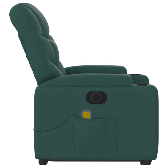 Fotoliu electric masaj rabatabil / ridicare verde închis textil - WALTI WALTI