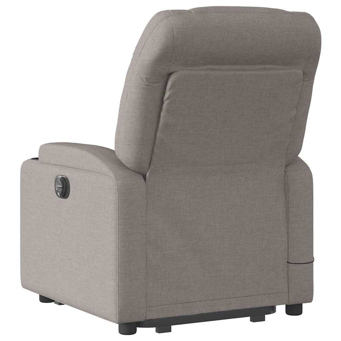 Fotoliu electric masaj rabatabil cu ridicare, gri taupe, textil - WALTI WALTI