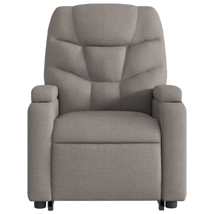 Fotoliu electric masaj rabatabil cu ridicare, gri taupe, textil - WALTI WALTI