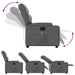 Fotoliu rabatabil cu ridicare, gri, piele ecologică - WALTI WALTI
