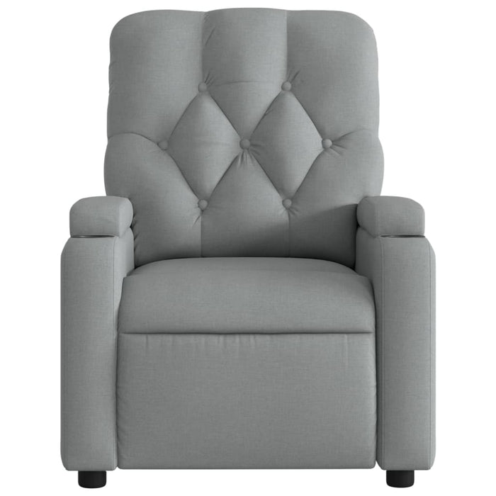Fotoliu rabatabil electric, gri deschis, textil - WALTI WALTI