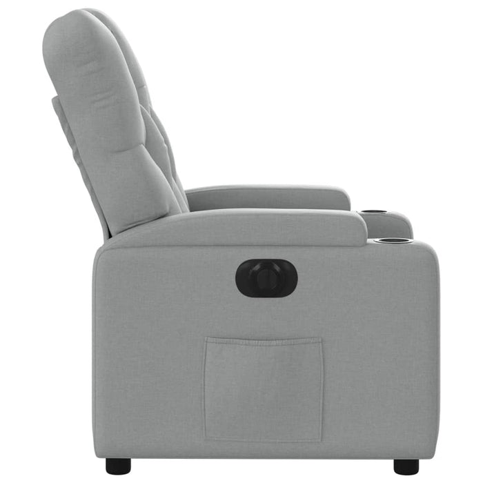 Fotoliu rabatabil electric, gri deschis, textil - WALTI WALTI