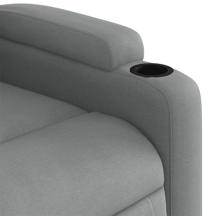 Fotoliu rabatabil electric, gri deschis, textil - WALTI WALTI
