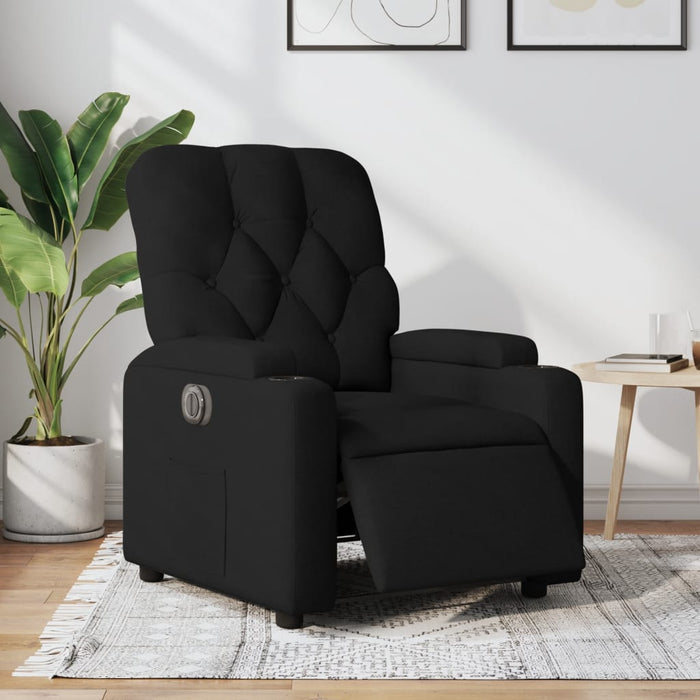 Fotoliu rabatabil electric, negru, material textil - WALTI WALTI