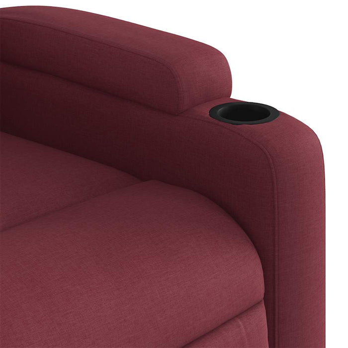 Fotoliu rabatabil electric, roșu vin, material textil - WALTI WALTI