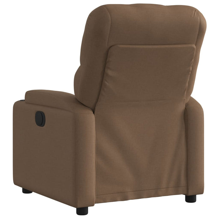 Fotoliu rabatabil electric, maro, material textil WALTI