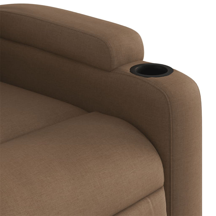 Fotoliu rabatabil electric, maro, material textil WALTI