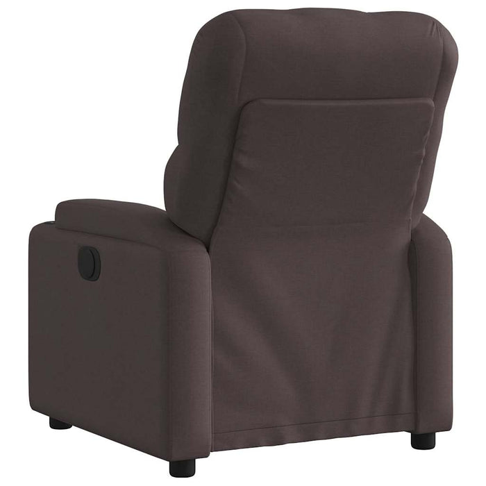 Fotoliu rabatabil electric, maro închis, material textil WALTI