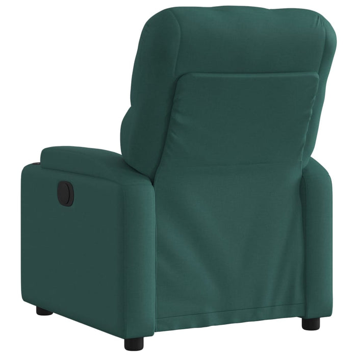 Fotoliu rabatabil electric, verde închis, material textil WALTI