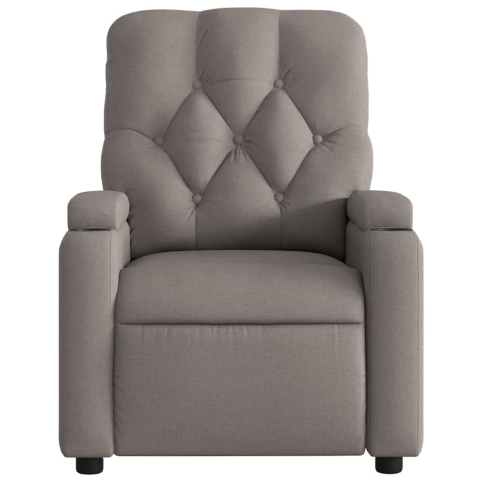 Fotoliu rabatabil electric, gri taupe, material textil - WALTI WALTI