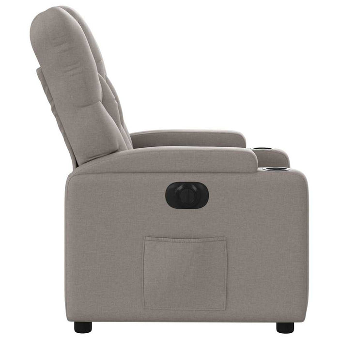 Fotoliu rabatabil electric, gri taupe, material textil - WALTI WALTI