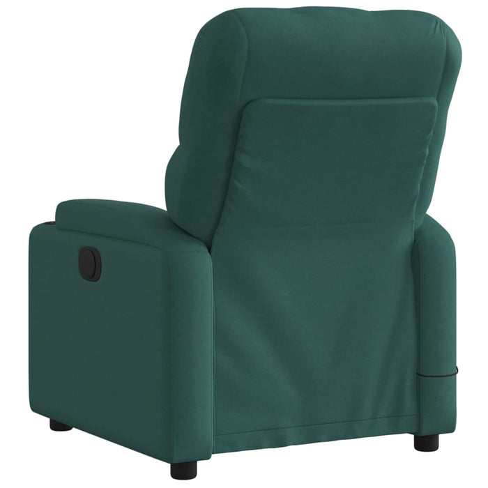 Fotoliu electric de masaj rabatabil, verde închis, textil - WALTI WALTI