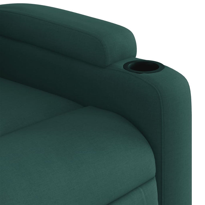 Fotoliu electric de masaj rabatabil, verde închis, textil - WALTI WALTI