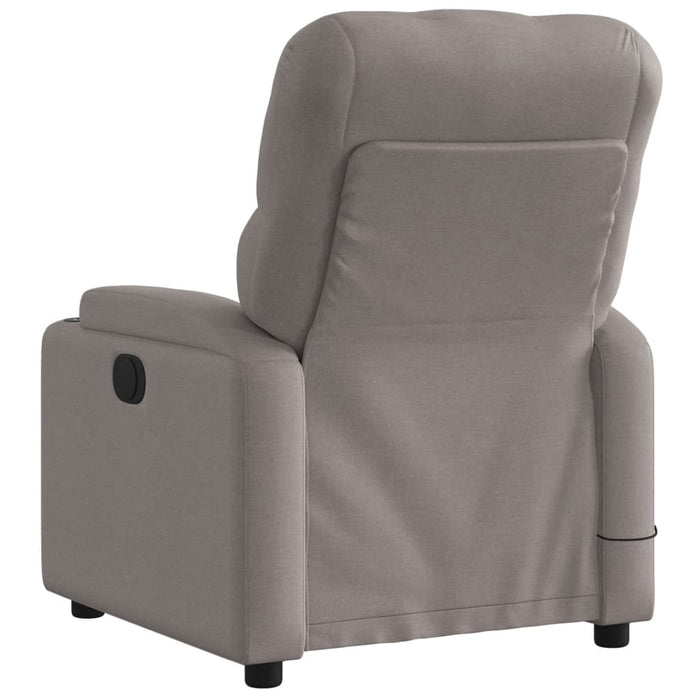 Fotoliu electric de masaj rabatabil, gri taupe, textil - WALTI WALTI