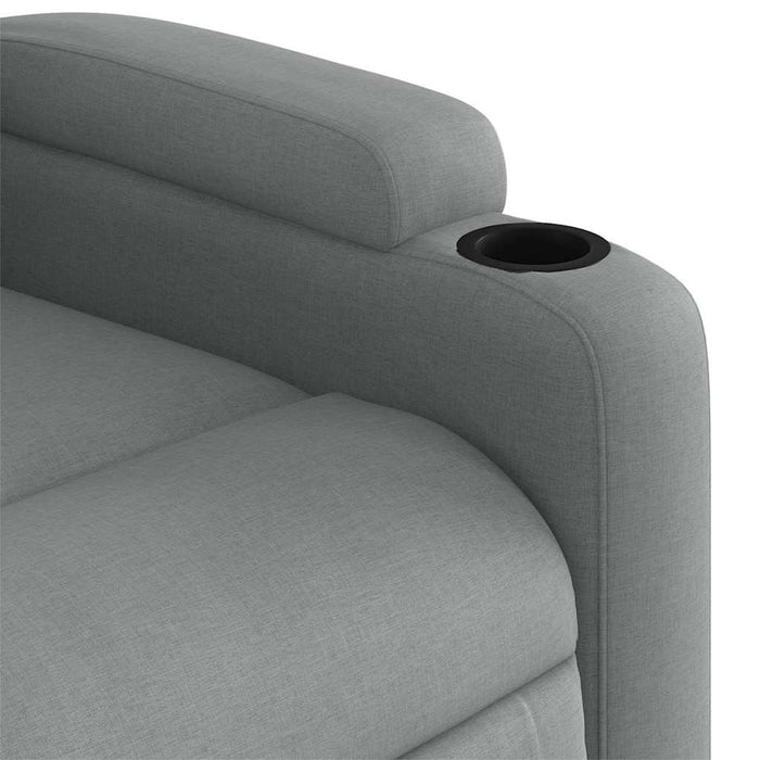 Fotoliu rabatabil cu ridicare, gri deschis, material textil - WALTI WALTI