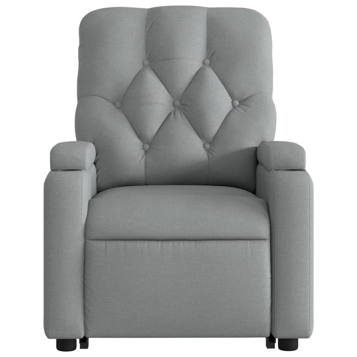 Fotoliu electric rabatabil cu ridicare, gri deschis, textil - WALTI WALTI