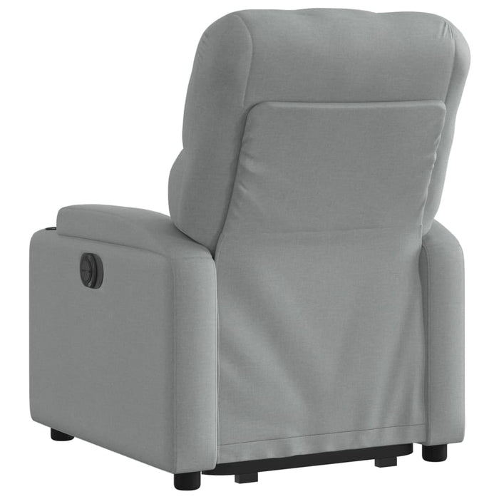 Fotoliu electric rabatabil cu ridicare, gri deschis, textil - WALTI WALTI