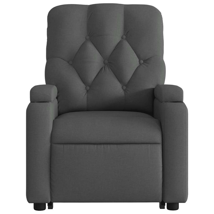 Fotoliu electric rabatabil cu ridicare, gri închis, textil - WALTI WALTI
