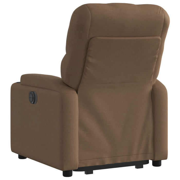 Fotoliu electric rabatabil cu ridicare, maro, textil - WALTI WALTI