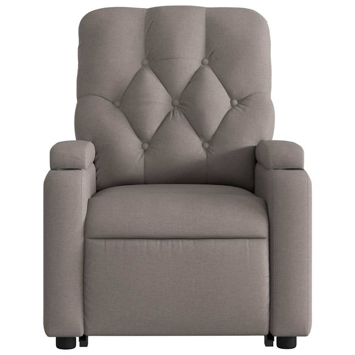 Fotoliu electric rabatabil cu ridicare, gri taupe, textil - WALTI WALTI