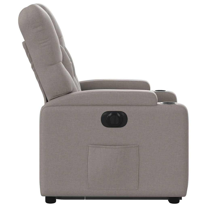 Fotoliu electric rabatabil cu ridicare, gri taupe, textil - WALTI WALTI