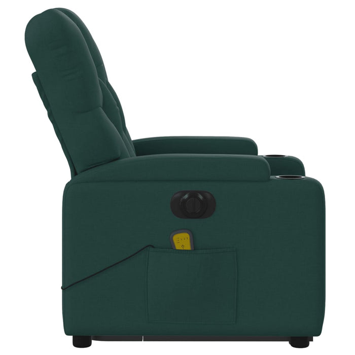 Fotoliu electric masaj rabatabil / ridicare verde închis textil - WALTI WALTI
