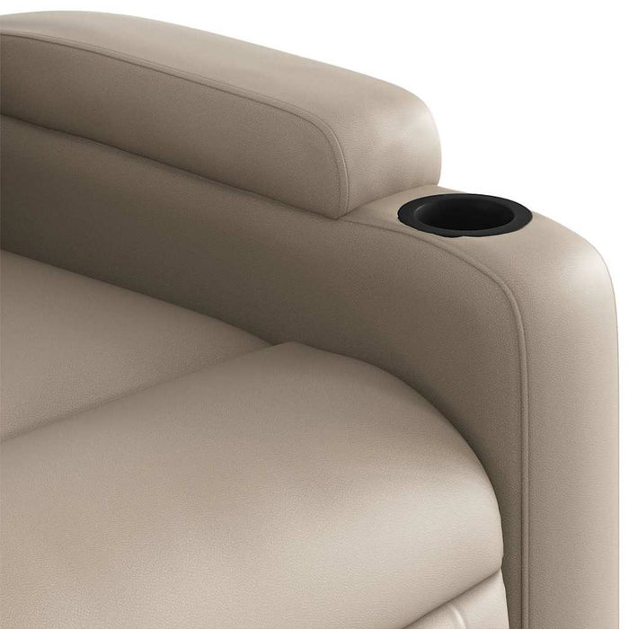 Fotoliu de masaj rabatabil vertical cappuccino piele ecologică - WALTI WALTI