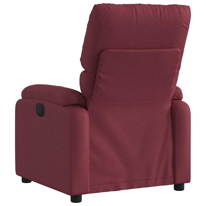Fotoliu rabatabil electric, roșu vin, material textil - WALTI WALTI