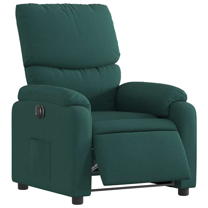 Fotoliu rabatabil electric, verde închis, material textil - WALTI WALTI