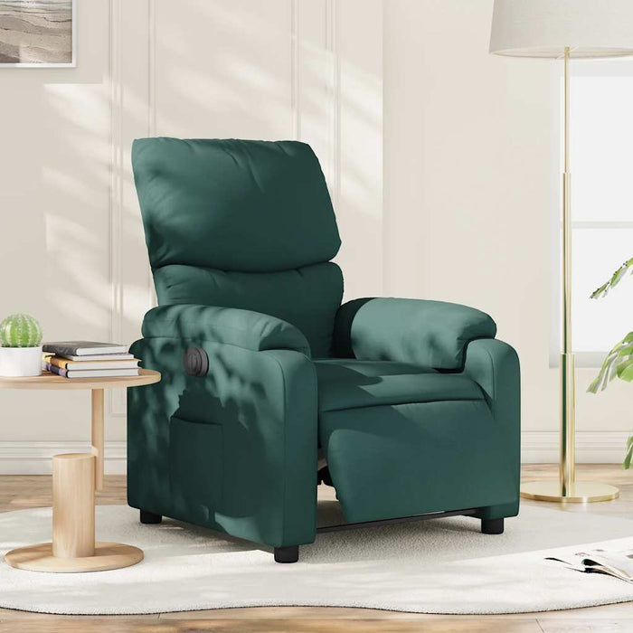Fotoliu rabatabil electric, verde închis, material textil - WALTI WALTI
