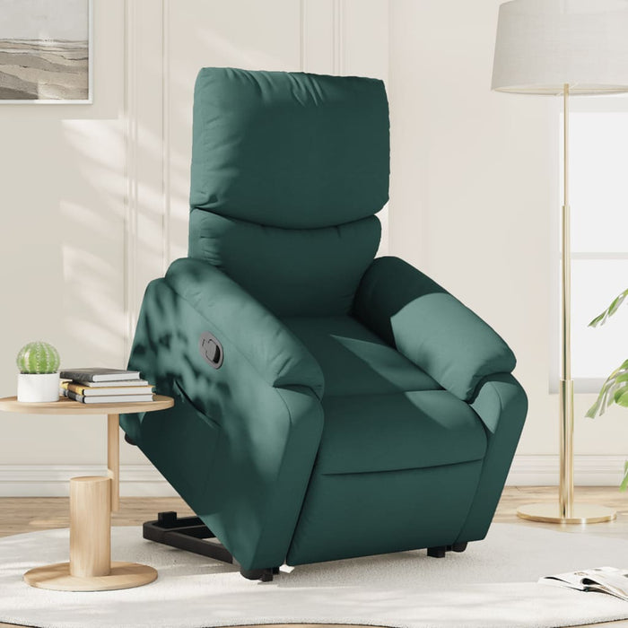 Fotoliu rabatabil ridicare pe verticală, verde închis, textil WALTI