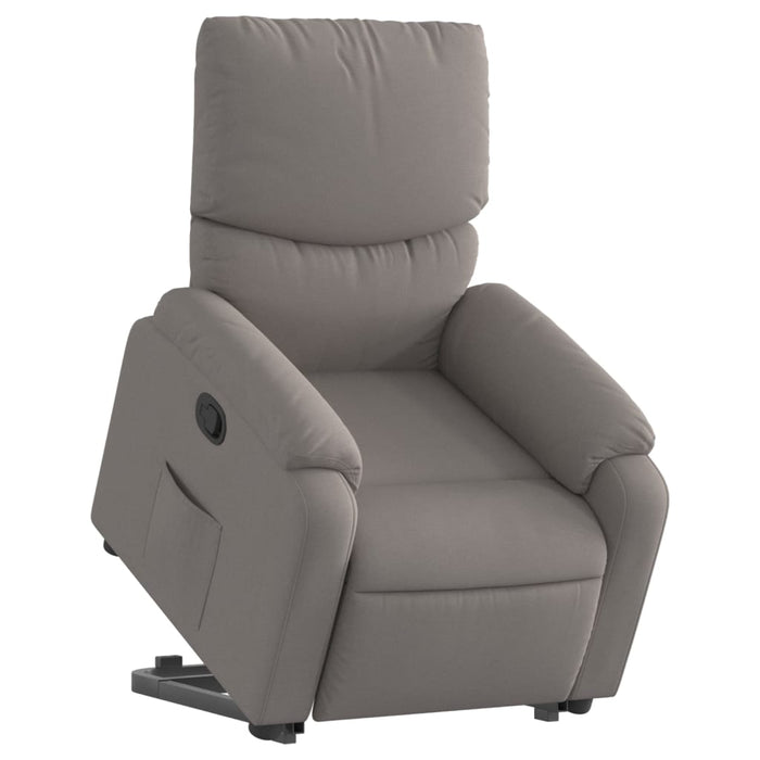Fotoliu rabatabil cu ridicare pe verticală, gri taupe, textil - WALTI WALTI