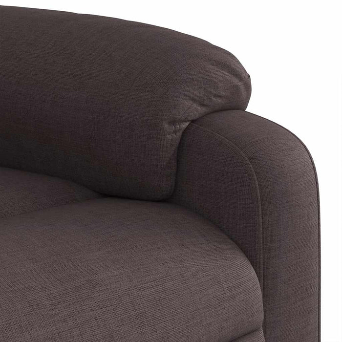 Fotoliu rabatabil de masaj, cu ridicare, maro închis, textil - WALTI WALTI
