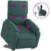 Fotoliu rabatabil de masaj, cu ridicare, verde închis, textil - WALTI WALTI