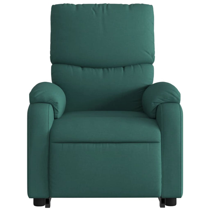 Fotoliu rabatabil de masaj, cu ridicare, verde închis, textil - WALTI WALTI