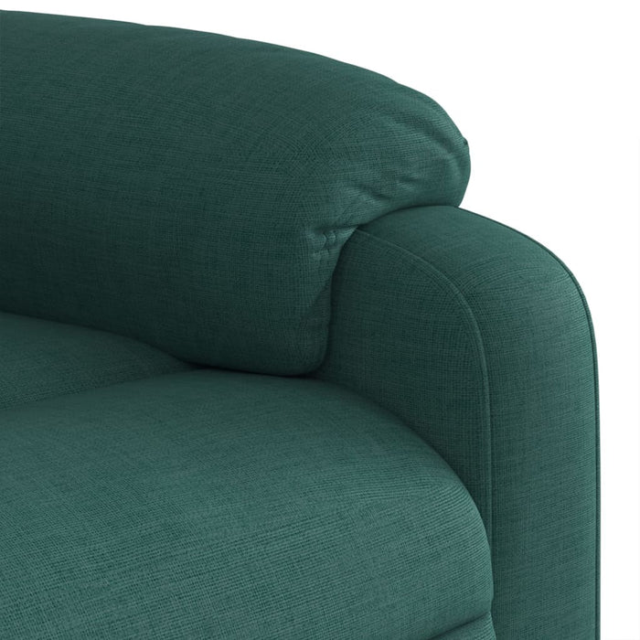 Fotoliu rabatabil de masaj, cu ridicare, verde închis, textil - WALTI WALTI