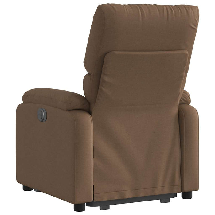 Fotoliu electric rabatabil cu ridicare, maro, textil WALTI