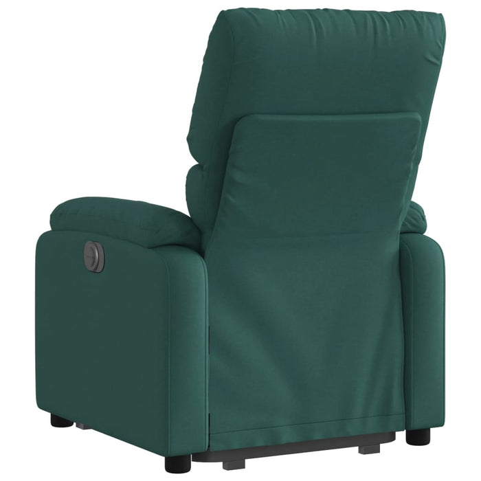 Fotoliu electric rabatabil cu ridicare, verde închis, textil - WALTI WALTI
