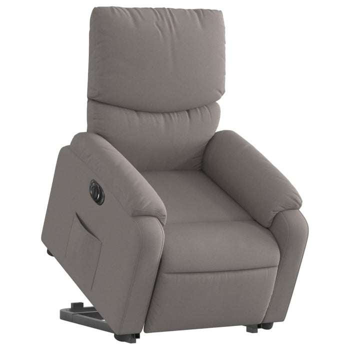 Fotoliu electric rabatabil cu ridicare, gri taupe, textil - WALTI WALTI