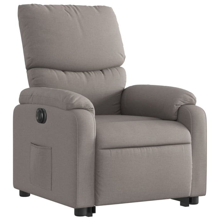 Fotoliu electric rabatabil cu ridicare, gri taupe, textil - WALTI WALTI