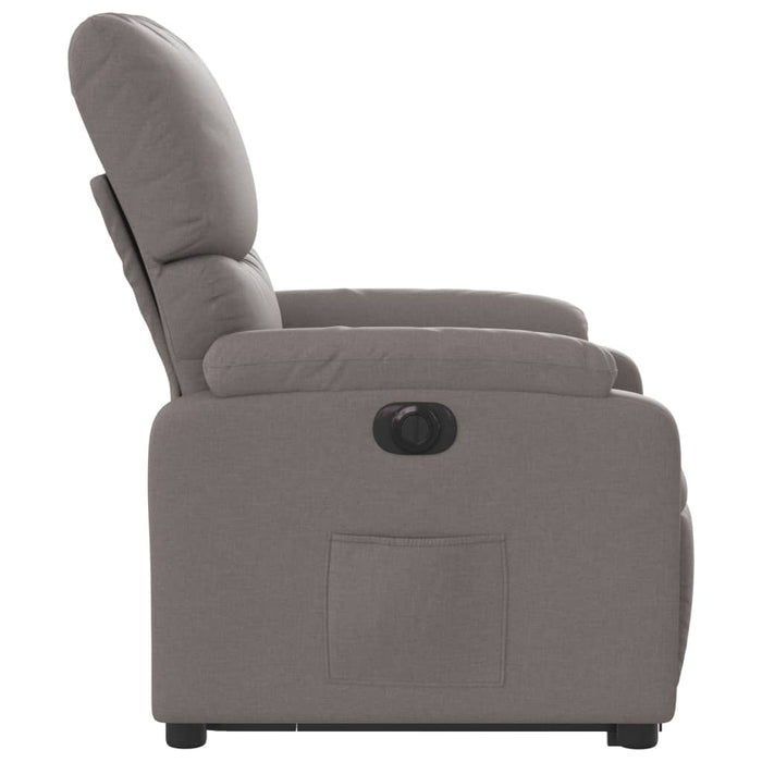 Fotoliu electric rabatabil cu ridicare, gri taupe, textil - WALTI WALTI