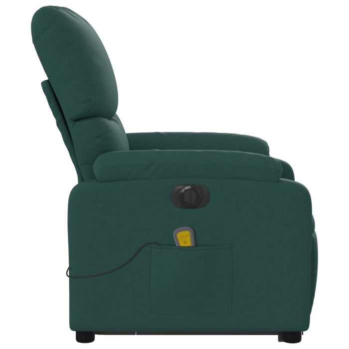 Fotoliu electric masaj rabatabil / ridicare verde închis textil - WALTI WALTI