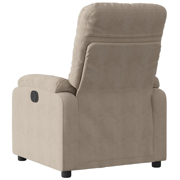 Fotoliu rabatabil electric, gri taupe, microfibră - WALTI WALTI